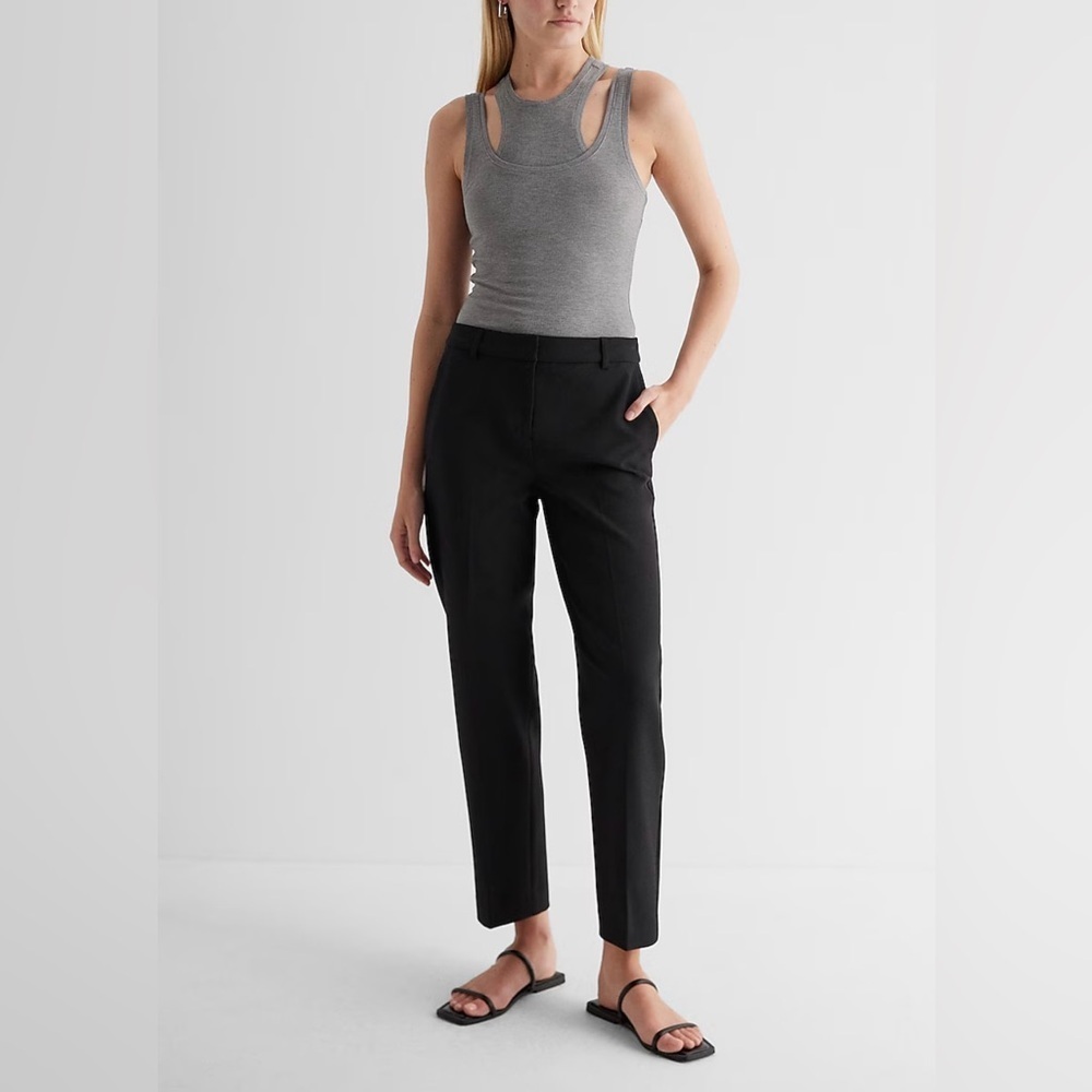 Express Woman’s Editor Studio Stretch Twill Mid Rise Straight Pant Sz 4r